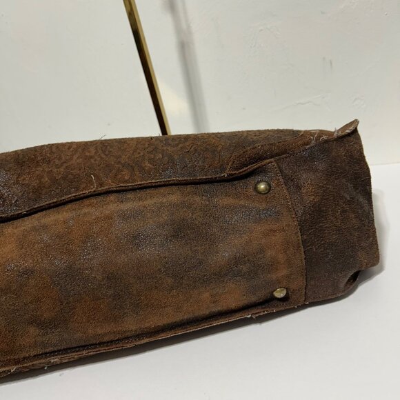 Hobo International Vintage Brown Leather Tote Bag With Braided Straps - Picture 7 of 14